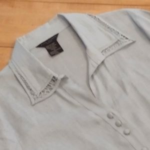 100% linen Anne Carson  top